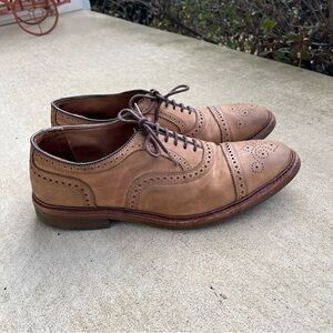 Allen Edmonds Tan Strandmok Nubuck 11D Olive Dainite Leather 2906